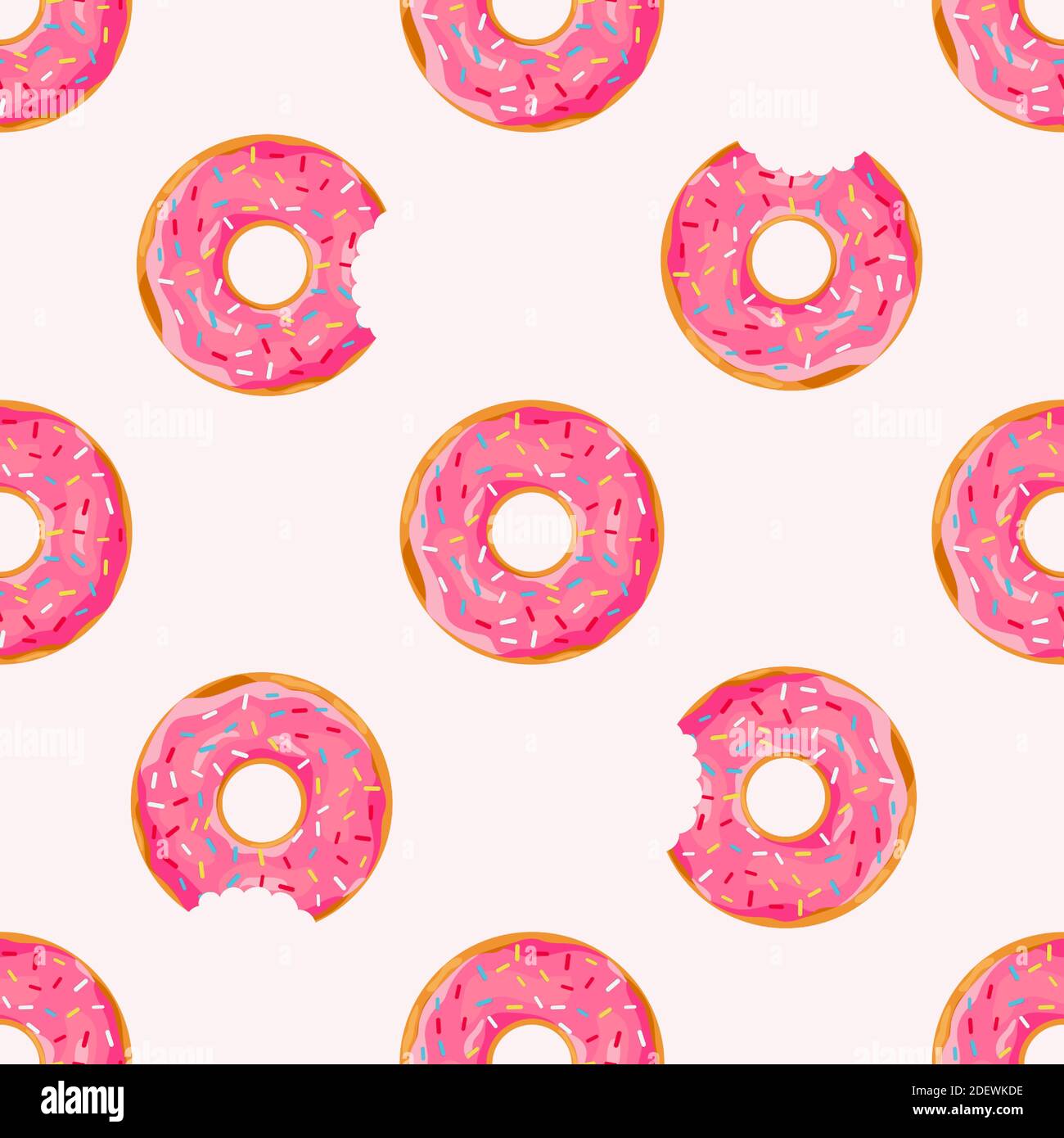 Donuts seamless pattern Stock Vector