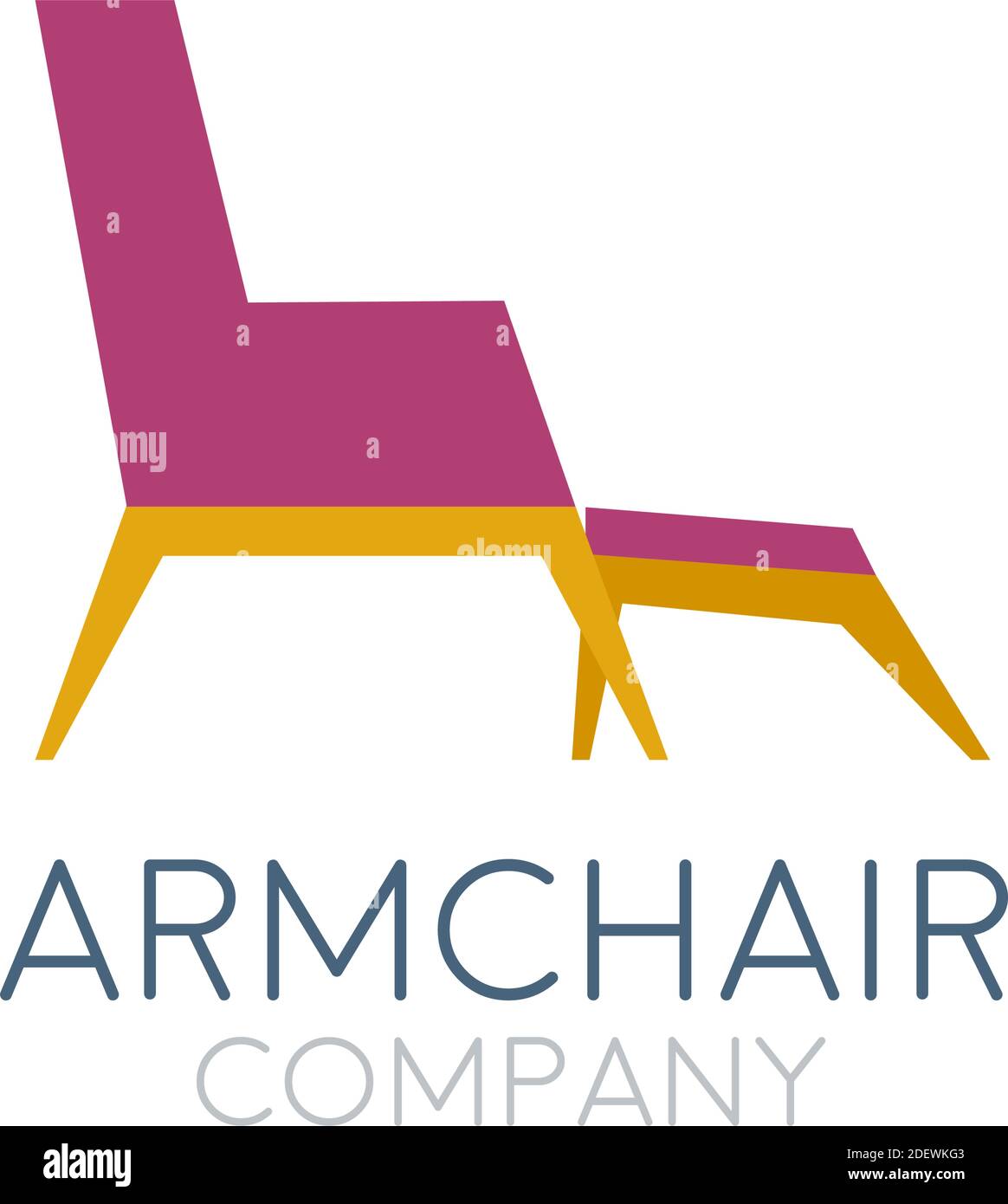 Vector sign abstract vintage armchair Stock Vector