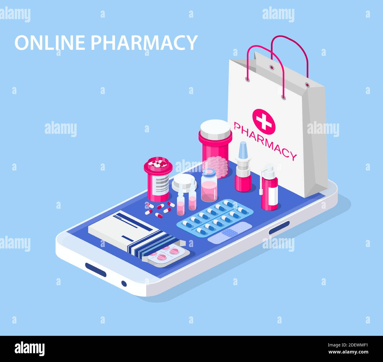 Healthcare, pharmacy and medical concept. Stock Vector