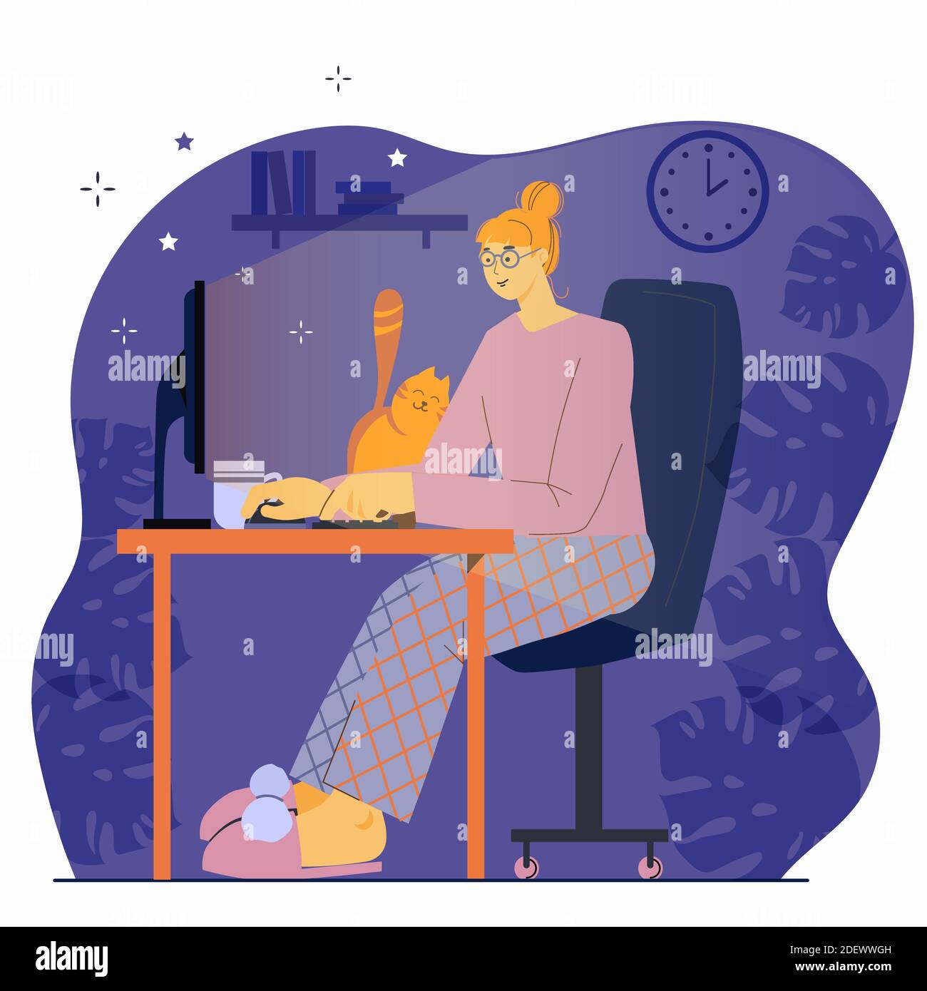 Night study desk Cut Out Stock Images Pictures Alamy