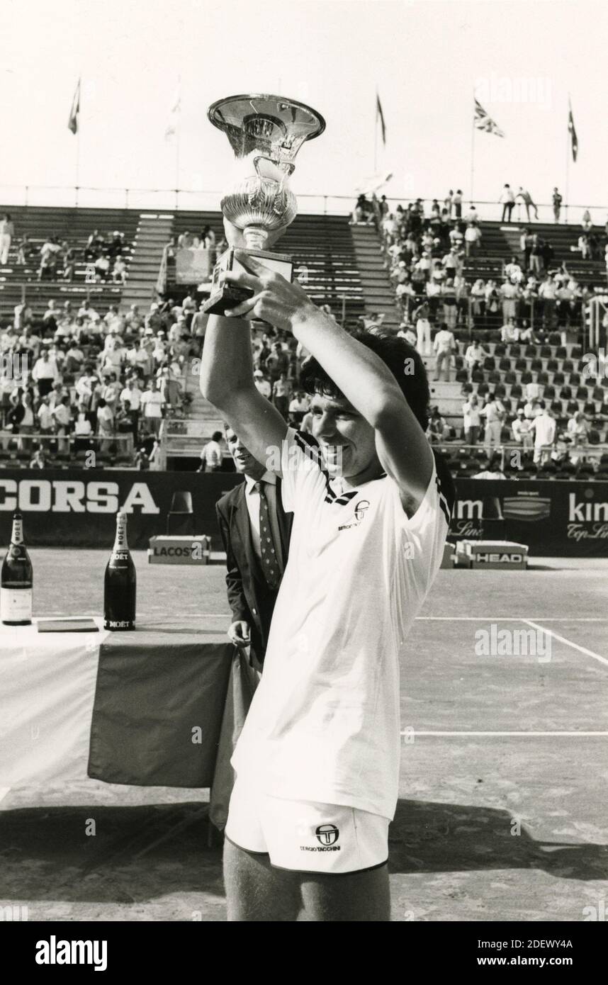 American tennis player Jimmy Arias, Italian Open 1983 Stock Photo Alamy