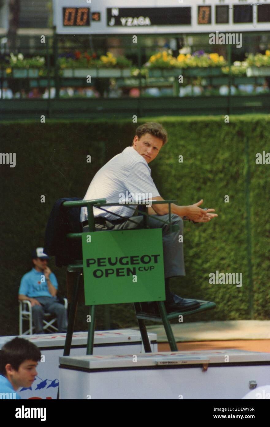 German tennis chair umpire Zoltan Bognar, 1990s Stock Photo Alamy