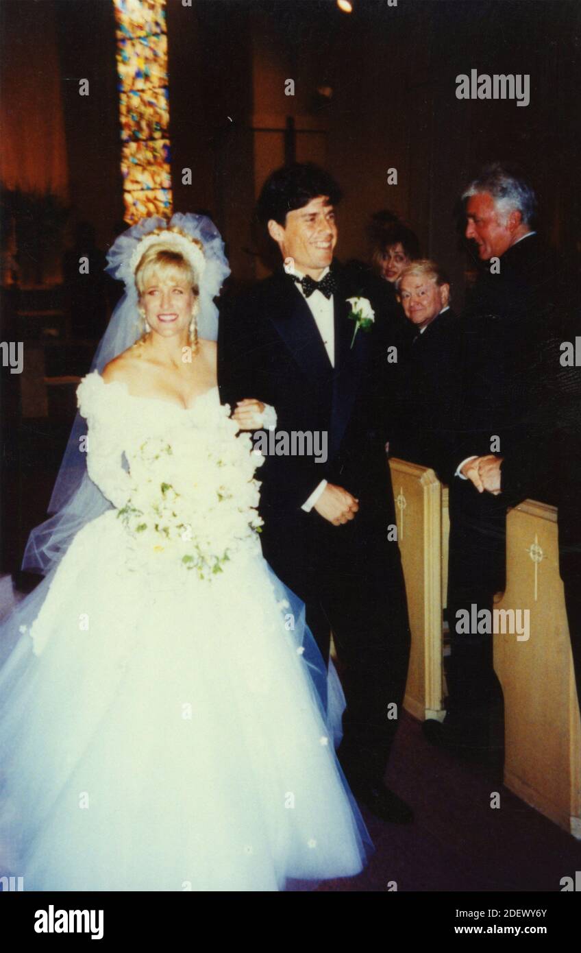 American tennis player Tracy Austin's wedding with Scott Holt, 1993 Stock Photo