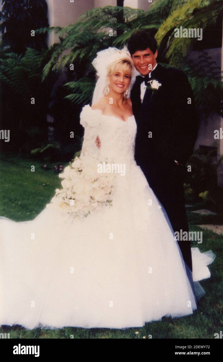 American tennis player Tracy Austin's wedding with Scott Holt, 1993 Stock Photo