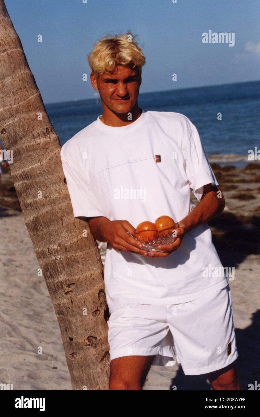 Swiss tennis player Roger Federer, 2000s Stock Photo