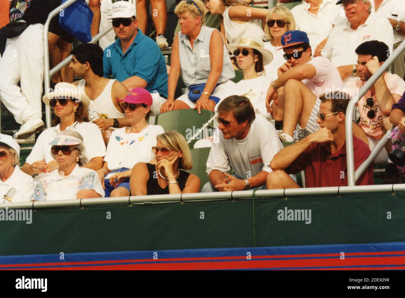 Peter and Heidi Graf, parents of German tennis player Steffi watching a match, 1994 Stock Photo