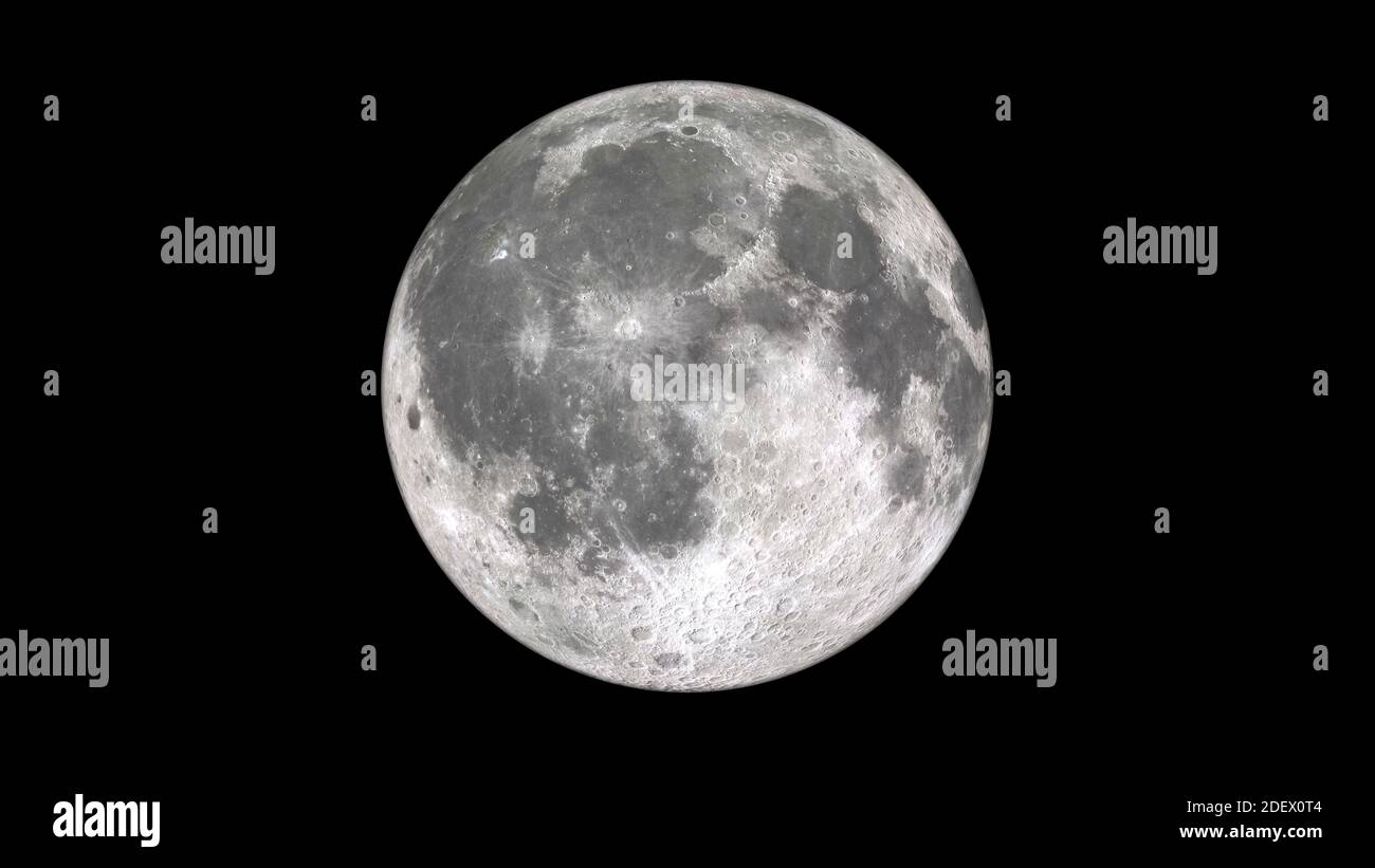Full moon isolated on black background. Image in high resolution Stock ...