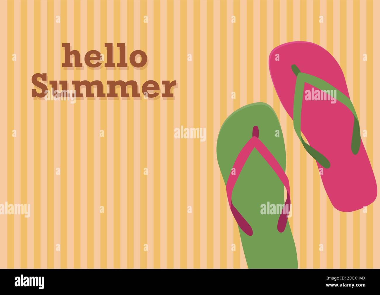Vector abstract flip flops on the beach, summer concept Stock Vector ...