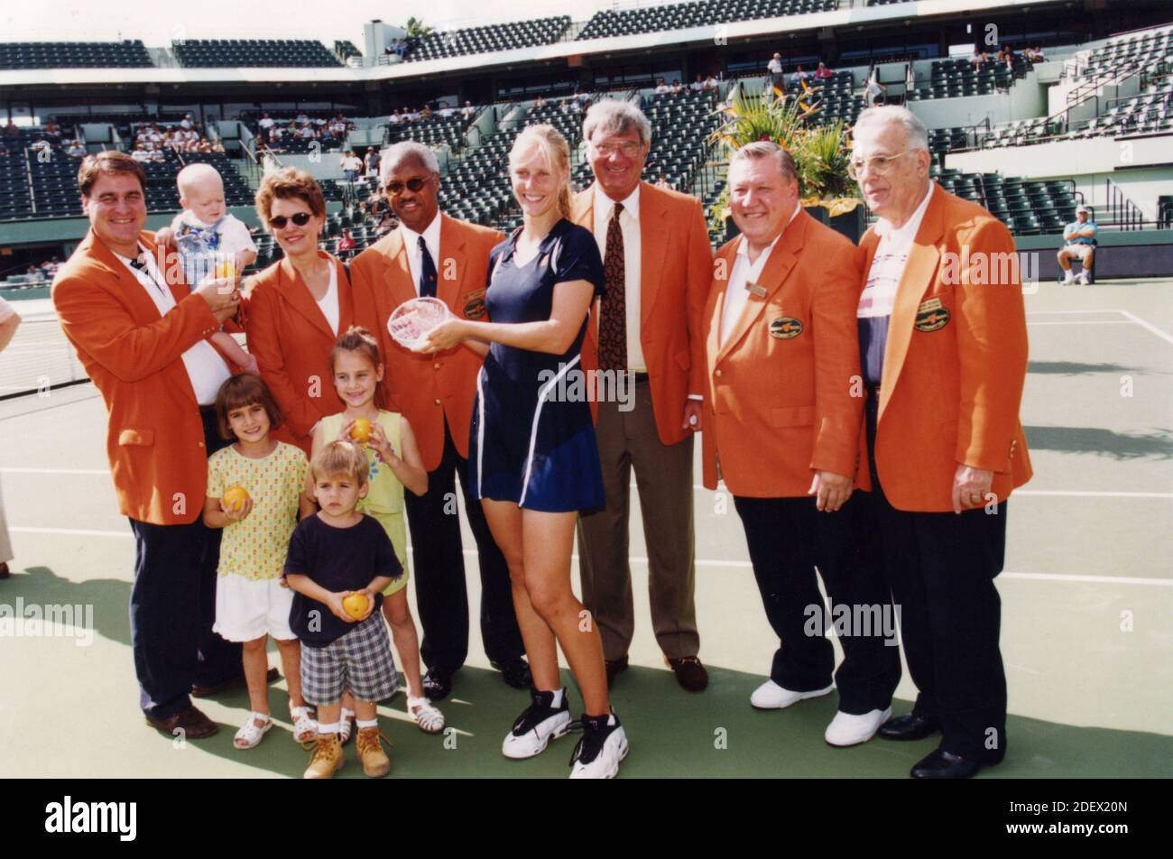 Russian tennis player Elena Dementieva and the Orange Bowl Commettee, 2000s Stock Photo