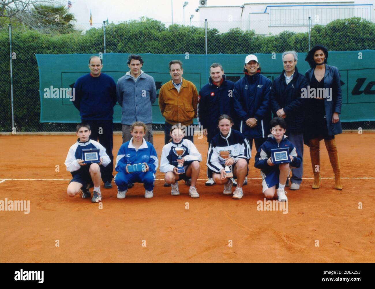 Italian local tennis juniores Renzo Furlan, Antonio Baglivo, and others, 1990s Stock Photo