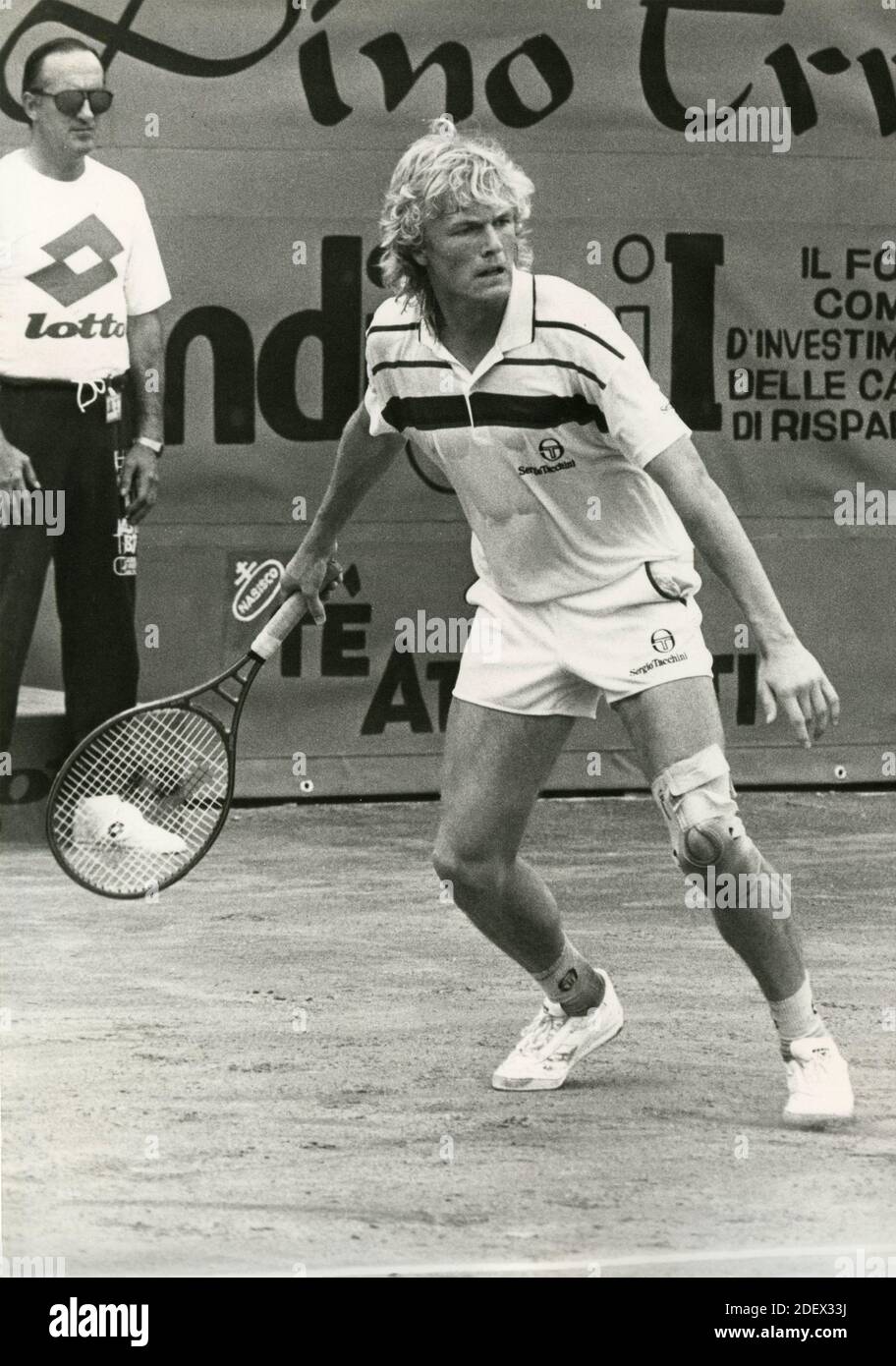 Swedish tennis player Kent Carlsson, 1980s Stock Photo