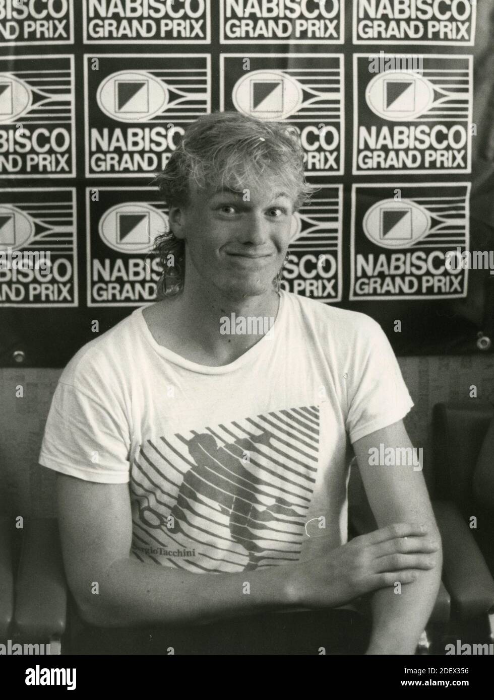 Swedish tennis player Kent Carlsson, 1980s Stock Photo