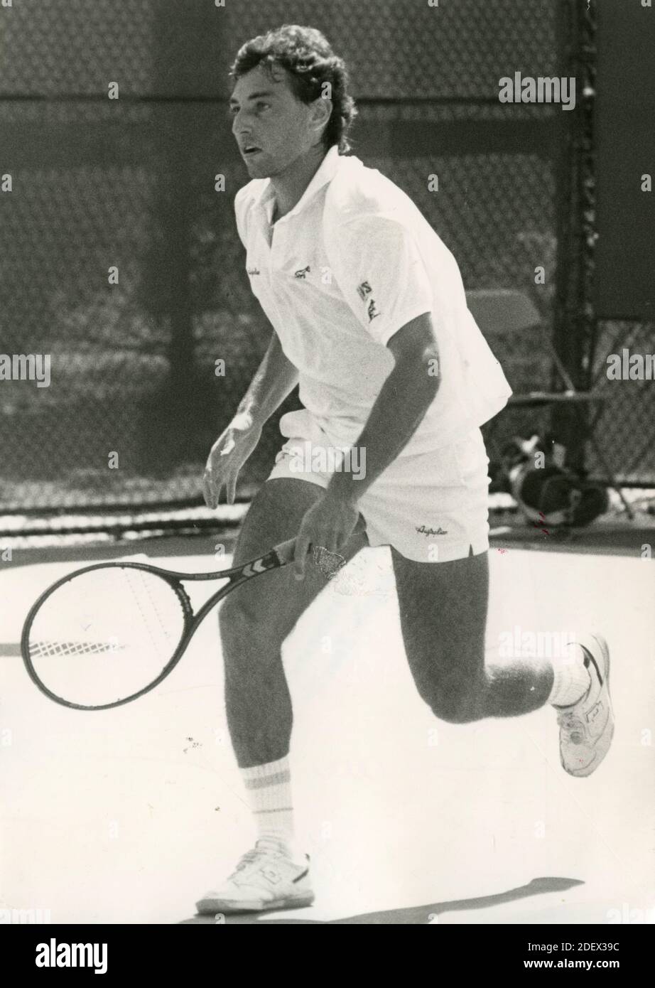 Italian tennis player Gianluca Pozzi, 1980s Stock Photo - Alamy
