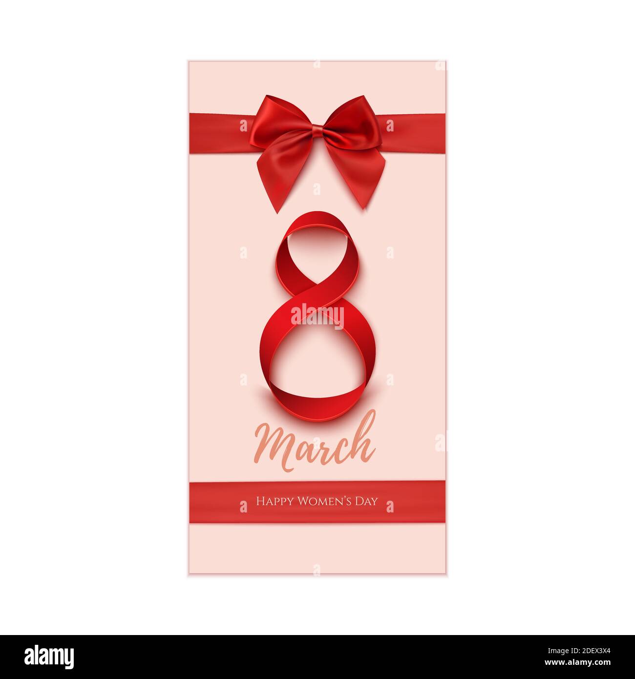 8 march gift card, banner or poster template. Stock Vector