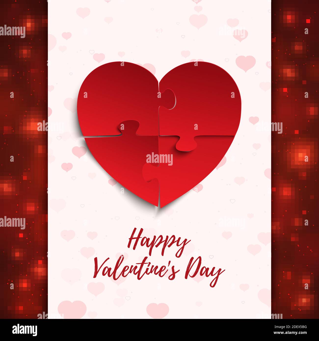 Happy Valentines Day, greeting card template Stock Vector Image & Art ...