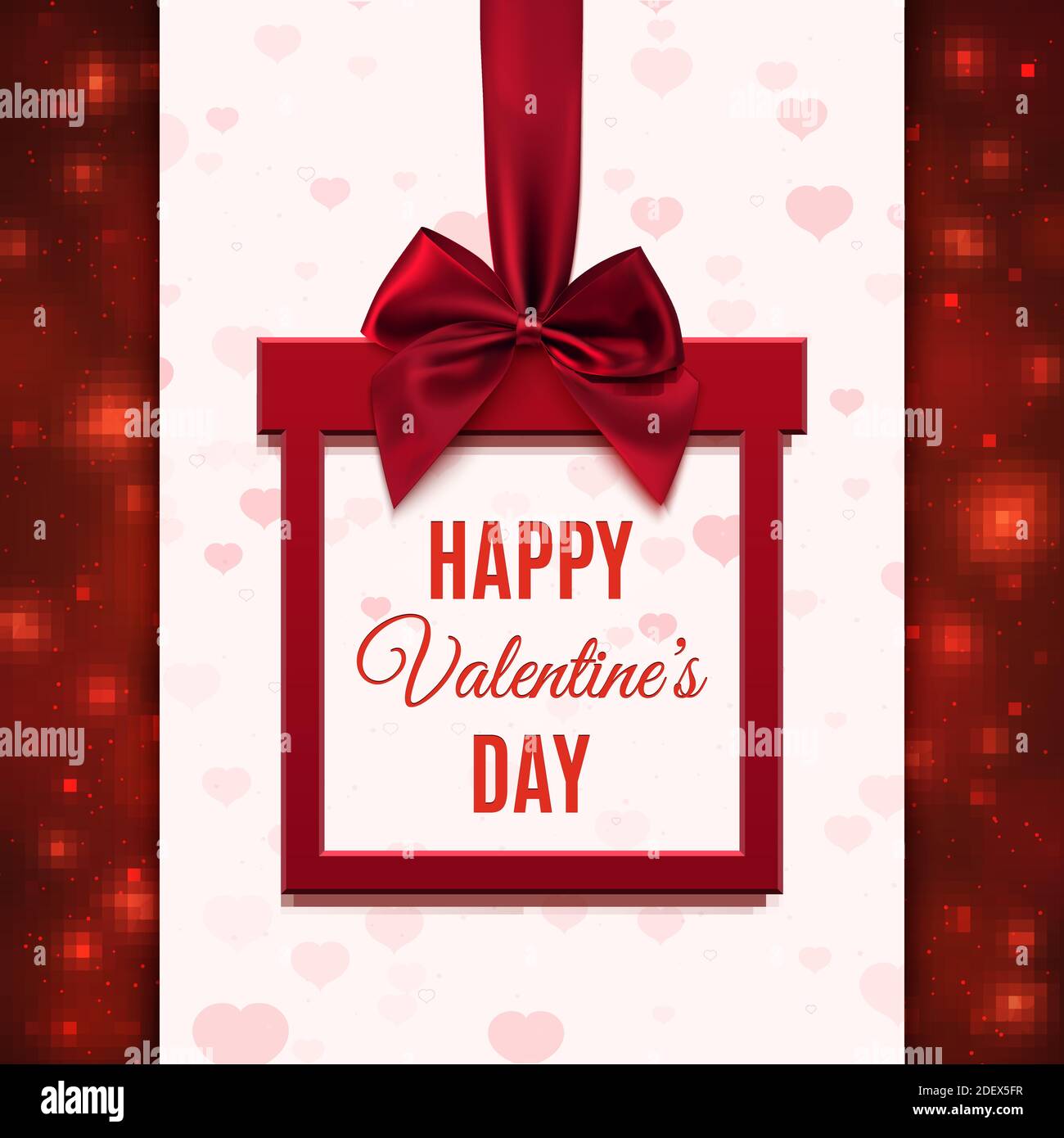 Happy Valentines day greeting card template Stock Vector Image & Art ...