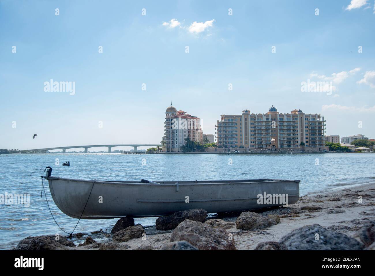 Beatiful wiev from bayfront in Sarasota city Stock Photo