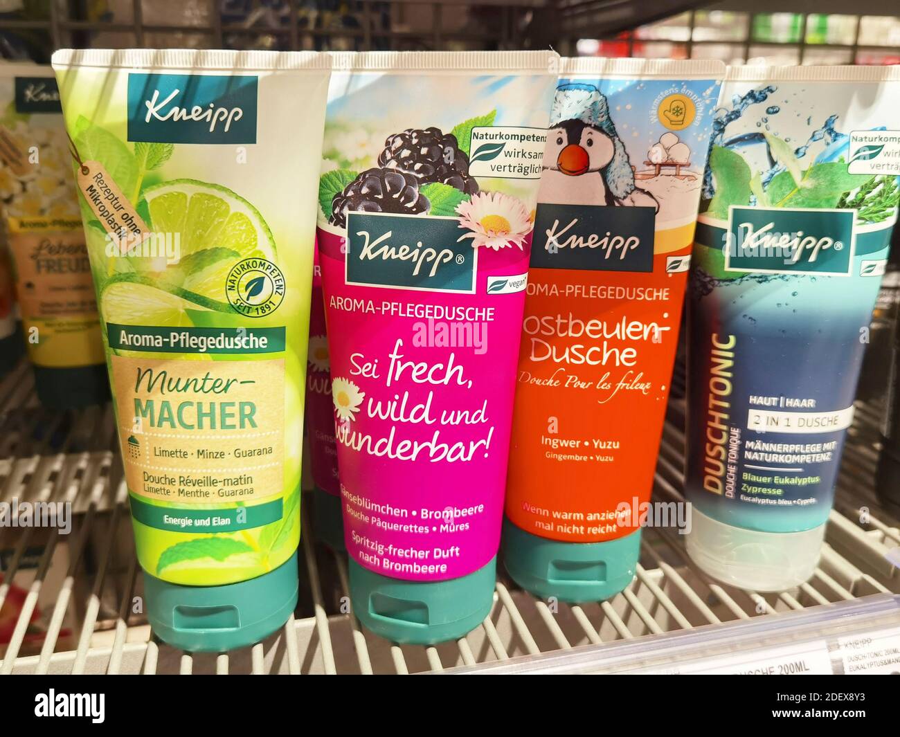 Berlin, Germany December 1, 2020 View of a shelf with different