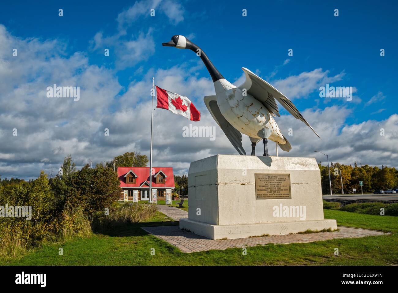 geography / travel, Canada, The Wawa Goose at the visitor information center in Wawa, Ontario, Additional-Rights-Clearance-Info-Not-Available Stock Photo