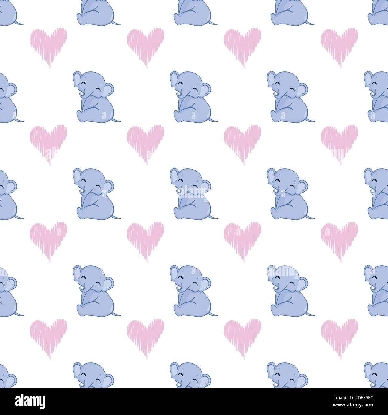 Baby Elephant Seamless Pattern Background Stock Vector Image & Art - Alamy