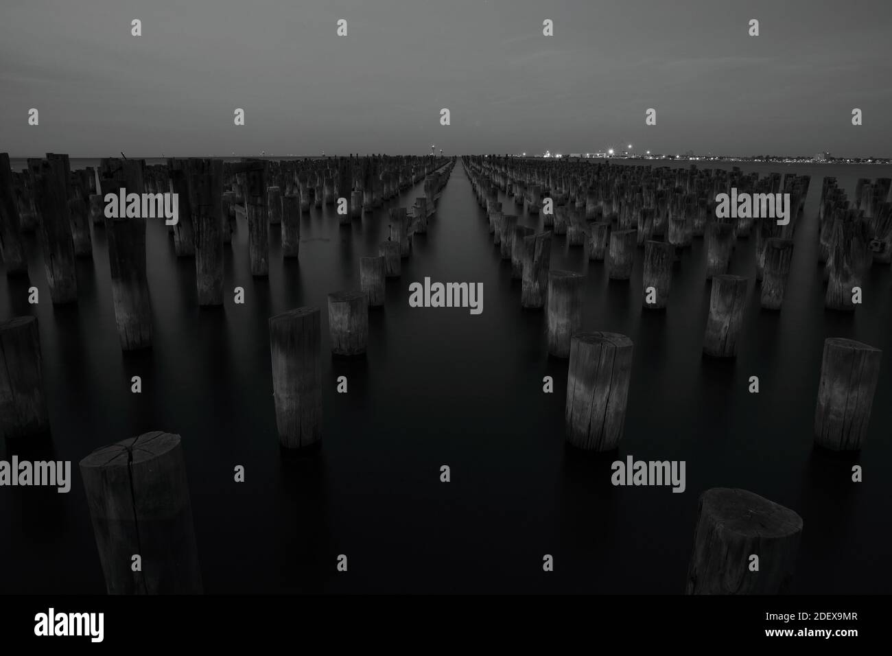 Prices Pier at twilight. Port Melbourne, Australia Stock Photo