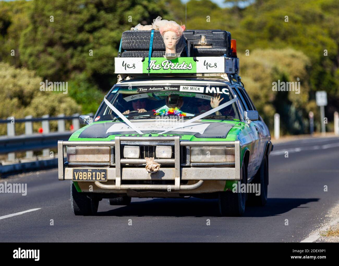One of the vehicles competing the Variety Bash 2020 departing Robe South  Australia on November 10th 2020 Stock Photo - Alamy