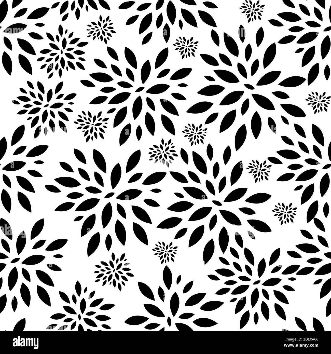 Flower Leaves Seamless Pattern Background Illustration Stock Photo