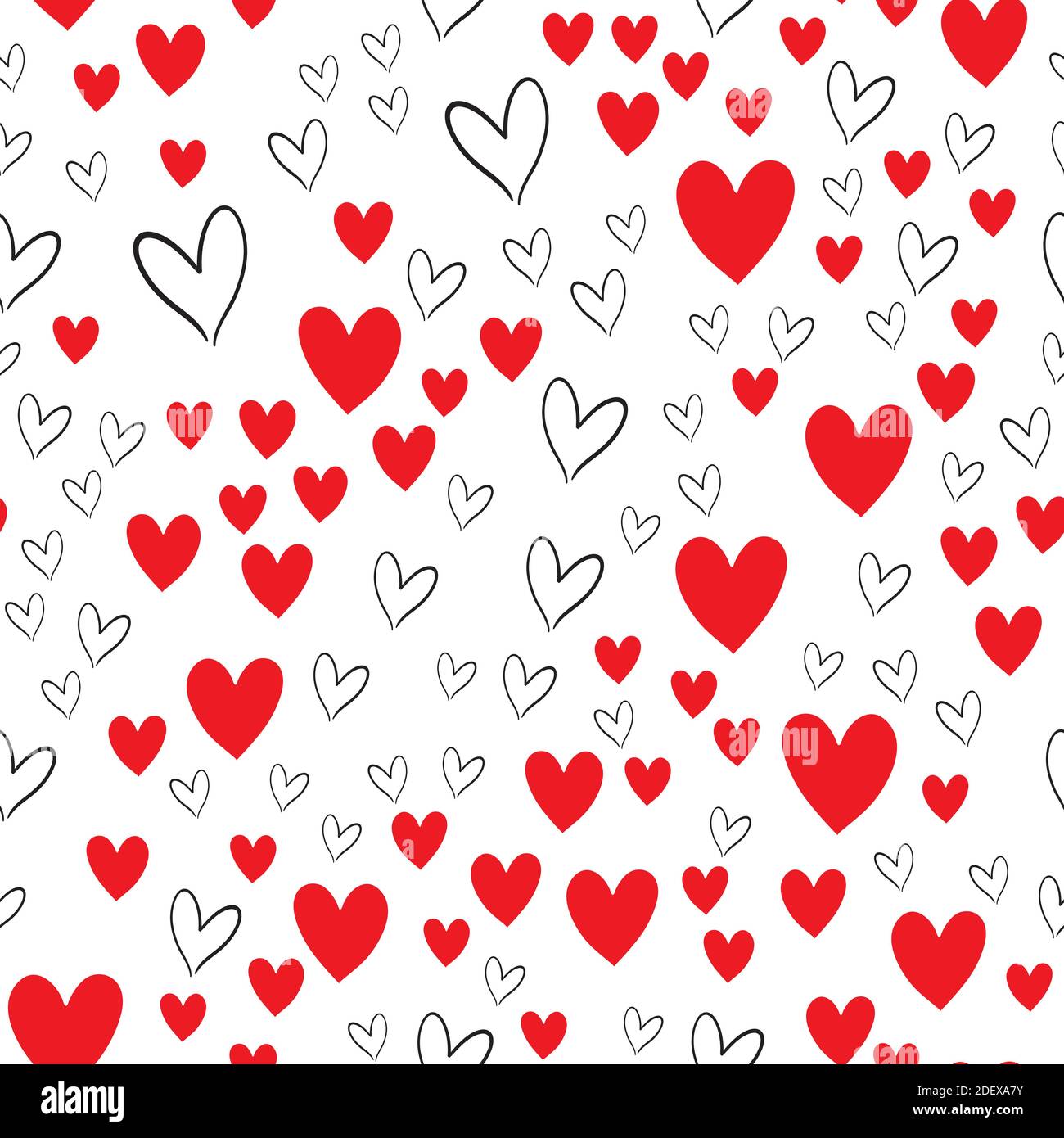 Background with hearts for valentine time. Seamless pattern Stock Vector