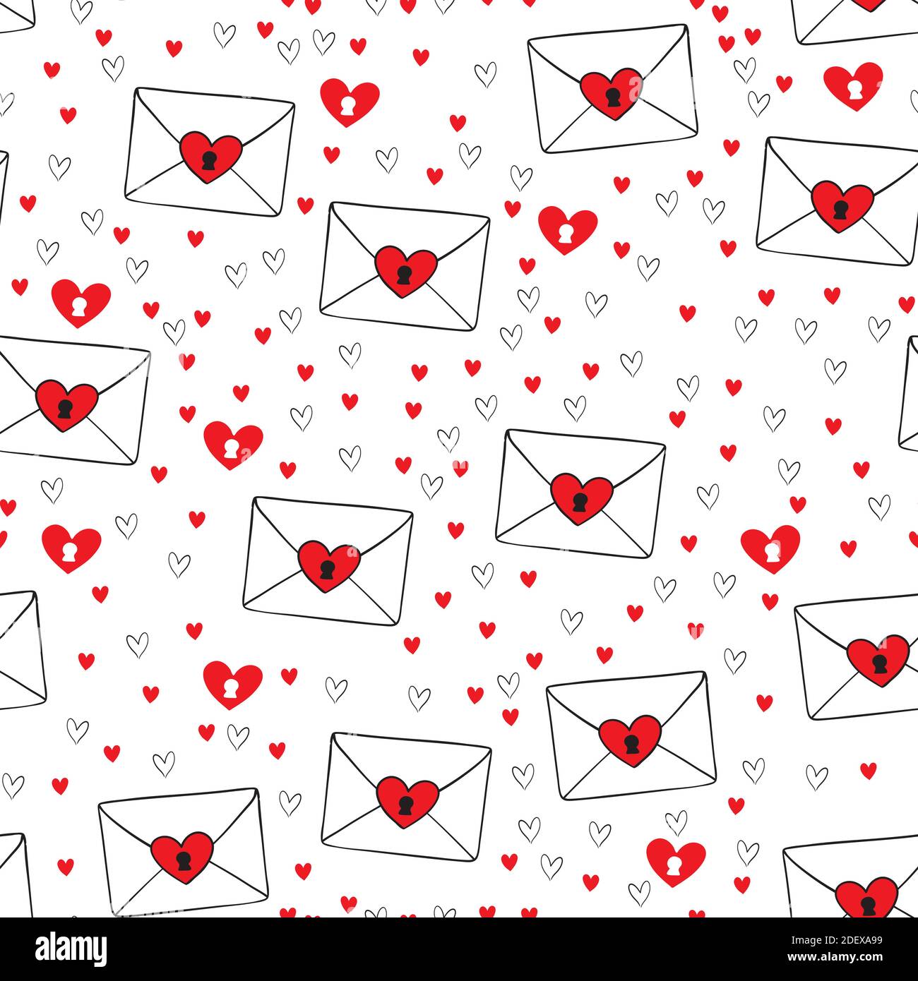 Background with hearts for valentine time. Seamless pattern Stock Vector