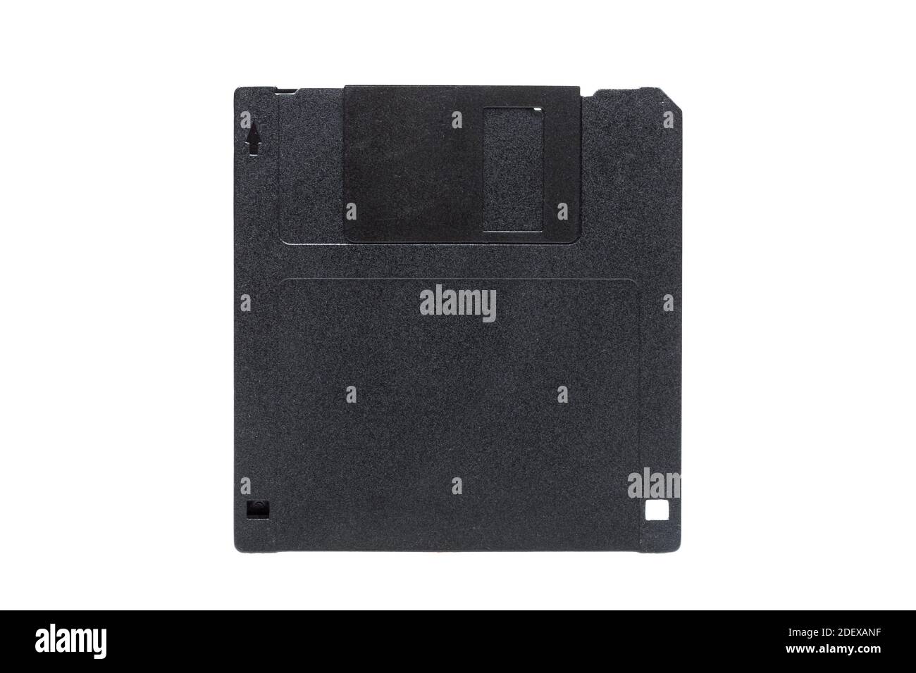 floppy disk in a black square plastic case with free space for copy