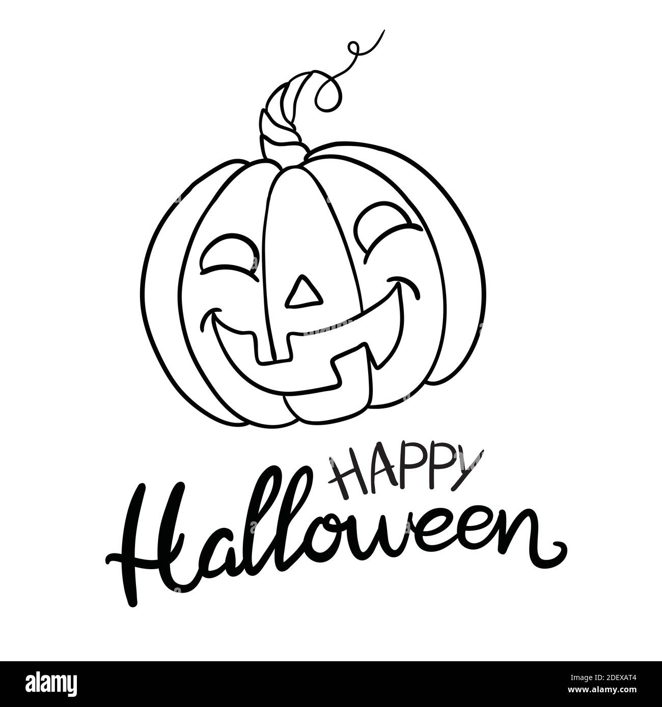 Halloween pumpkin. Vector concept in doodle and sketch style. Hand ...