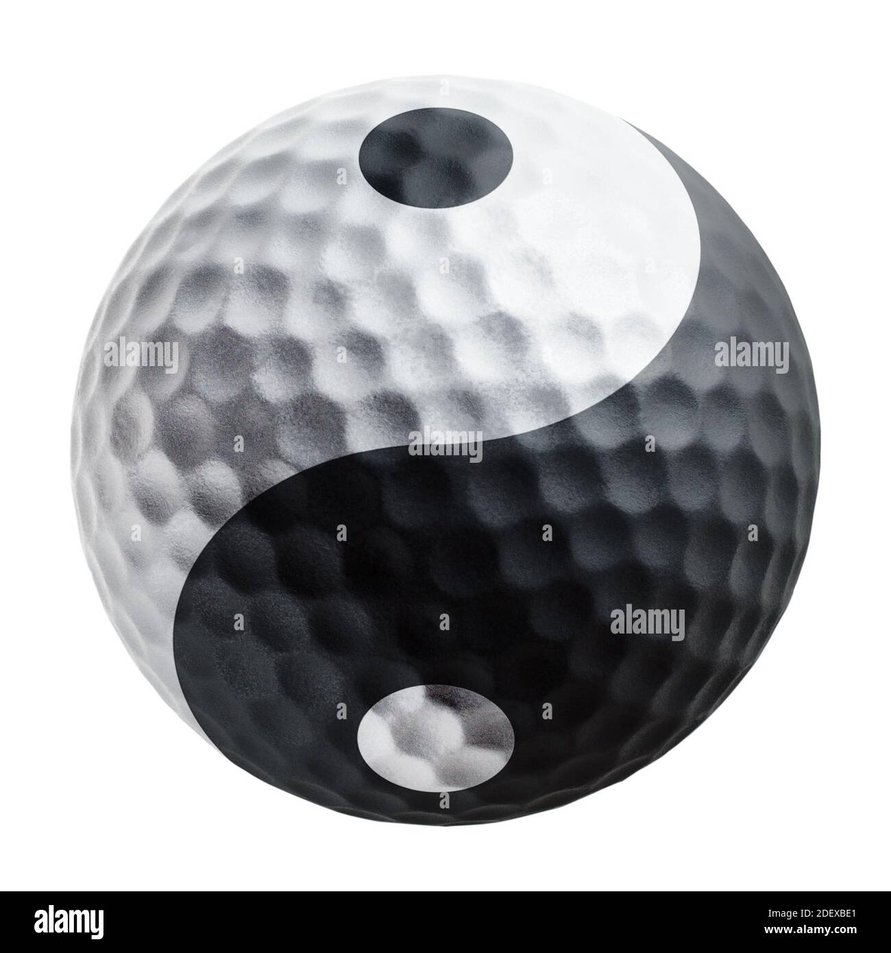yin and yang golf ball isolated on white background Stock Photo Alamy