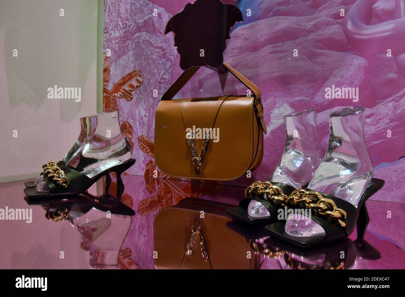 Versace bag and shoes hotsell