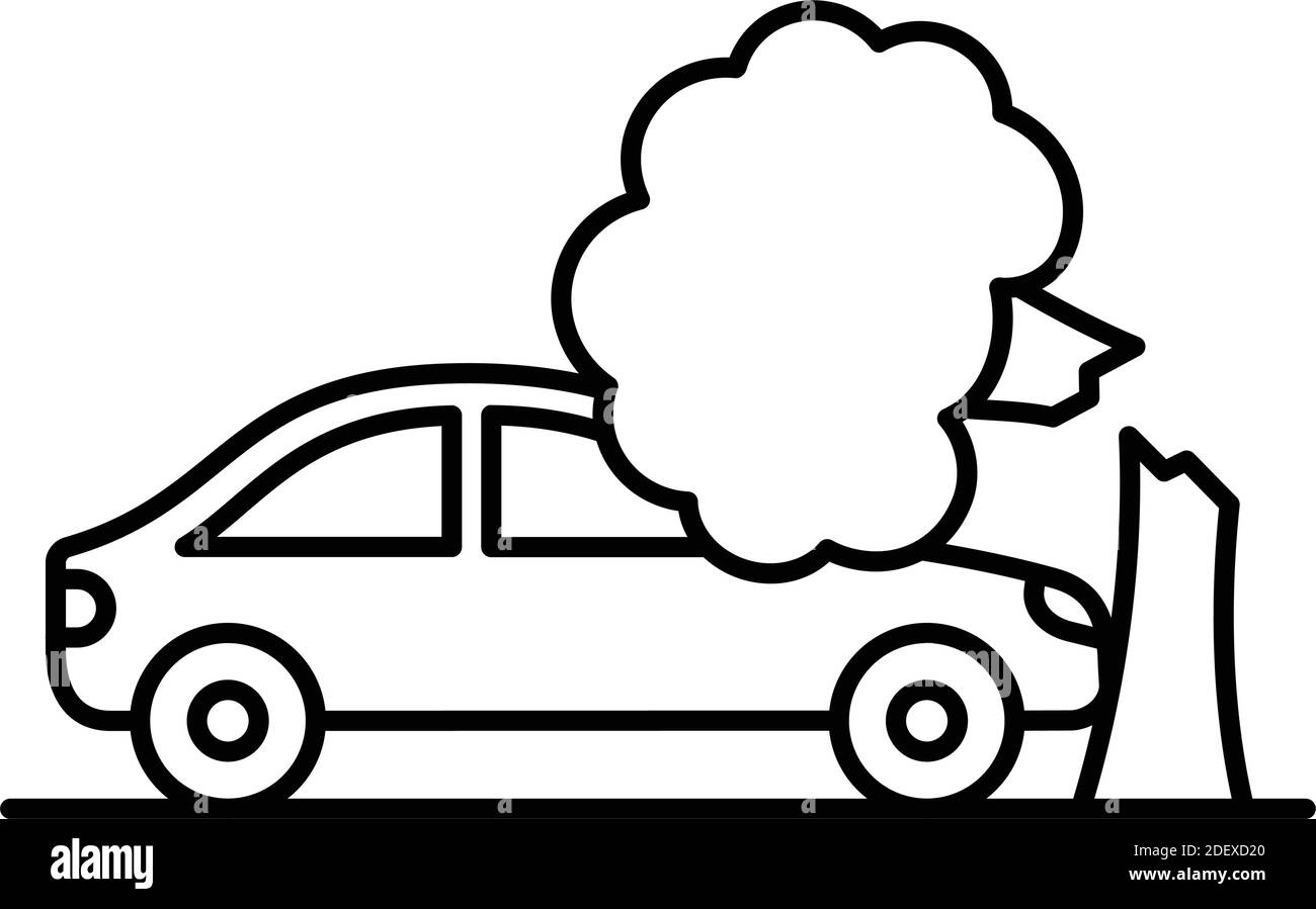 Car tree crash Black and White Stock Photos & Images - Alamy
