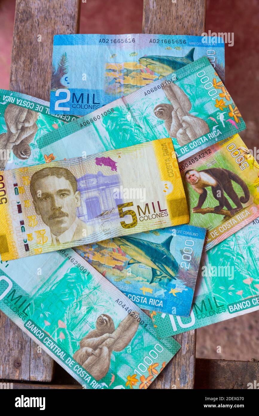 Banknote of Costa Rica, Central America, America Stock Photo - Alamy