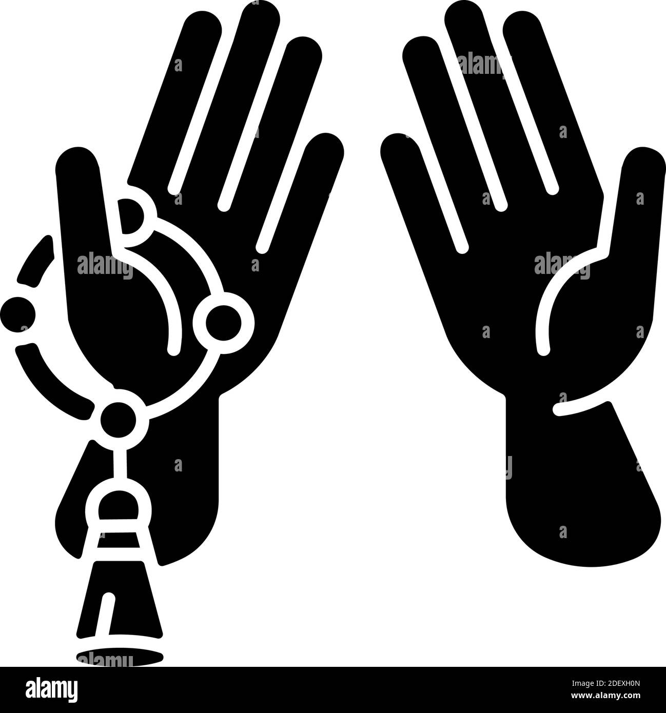 Praying hand black glyph icon Stock Vector Image & Art - Alamy