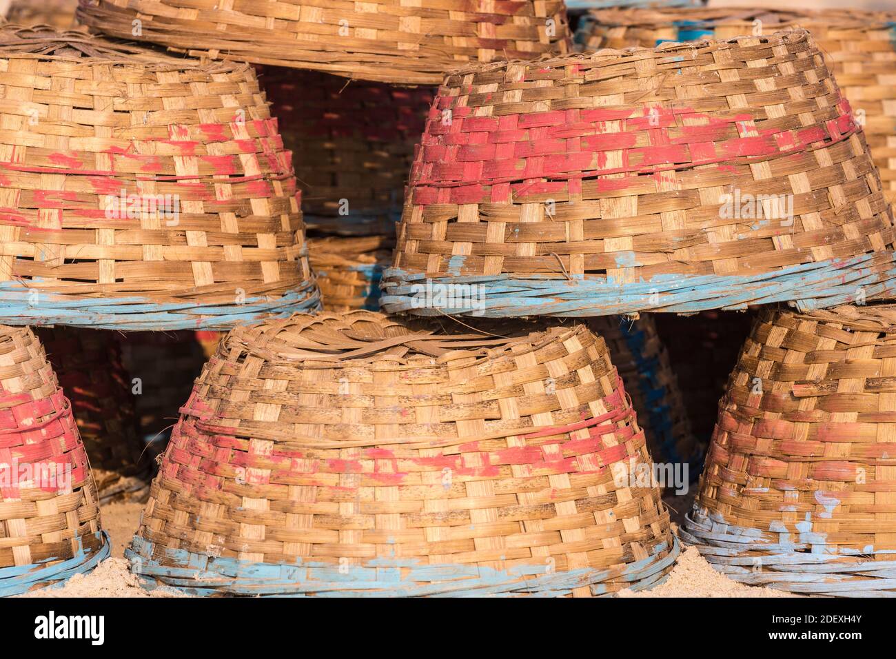 Fishing wicker basket fish hi-res stock photography and images
