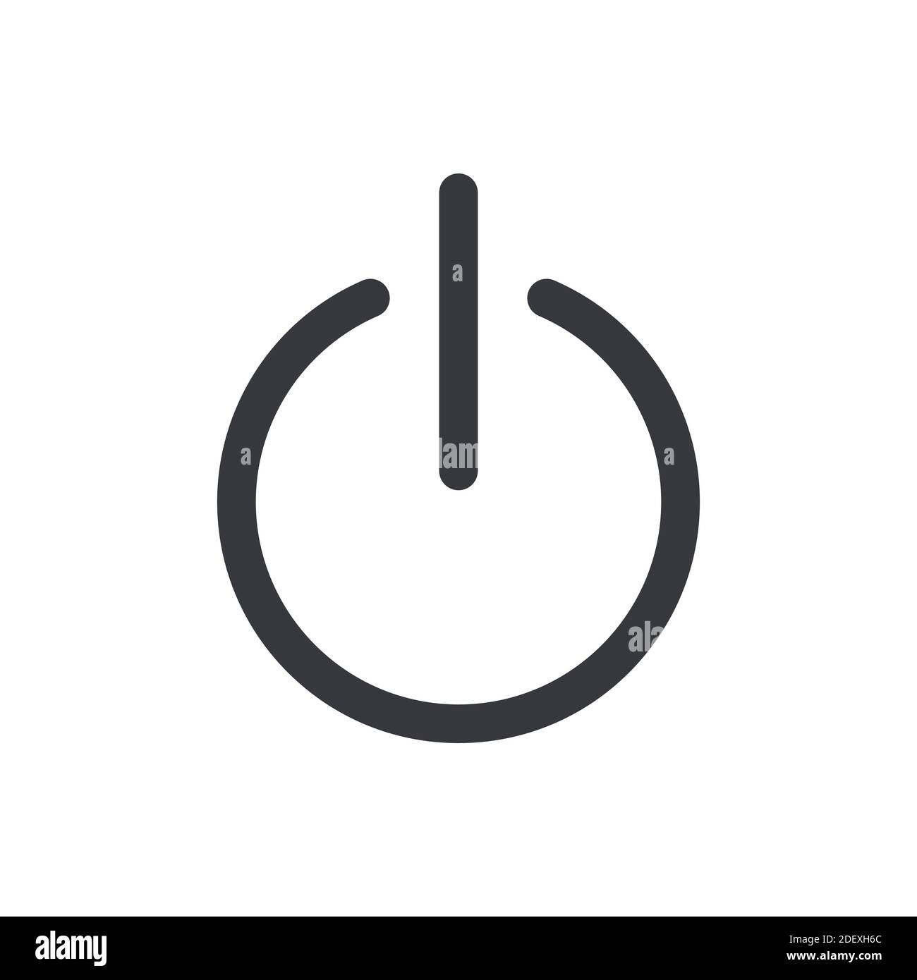Power switch icon, modern minimal flat design style. On Off switch
