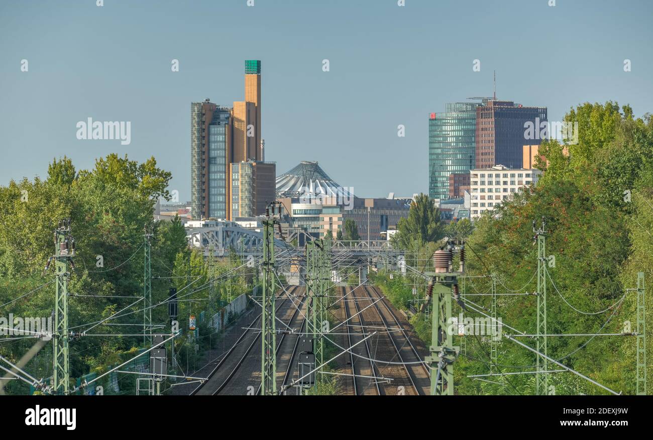 Bahnstrecke zum Potsdamer Platz, Tiergarten, Mitte, Berlin, Deutschland Stock Photo