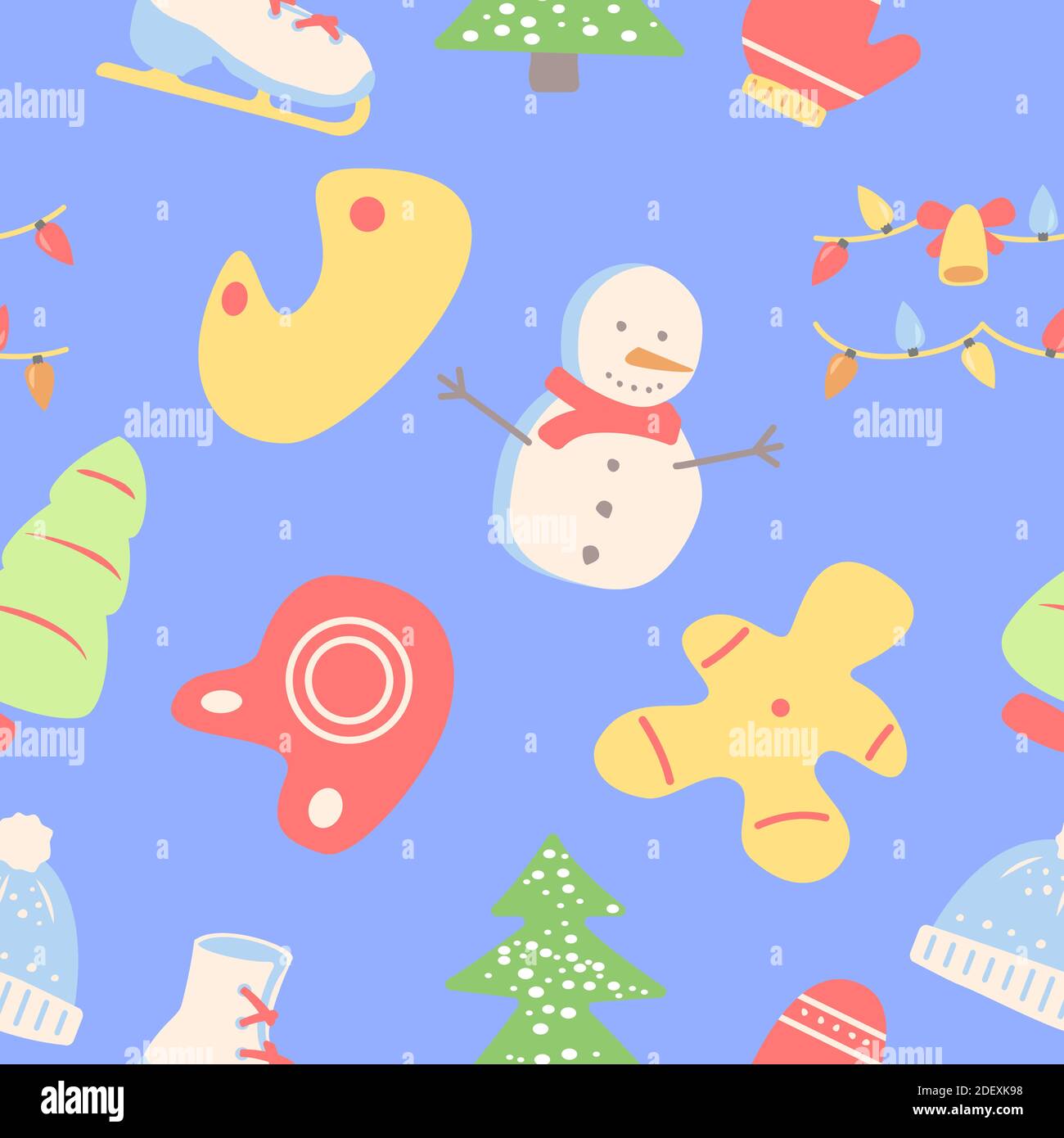 Merry Christmas abstract seamless pattern Stock Vector