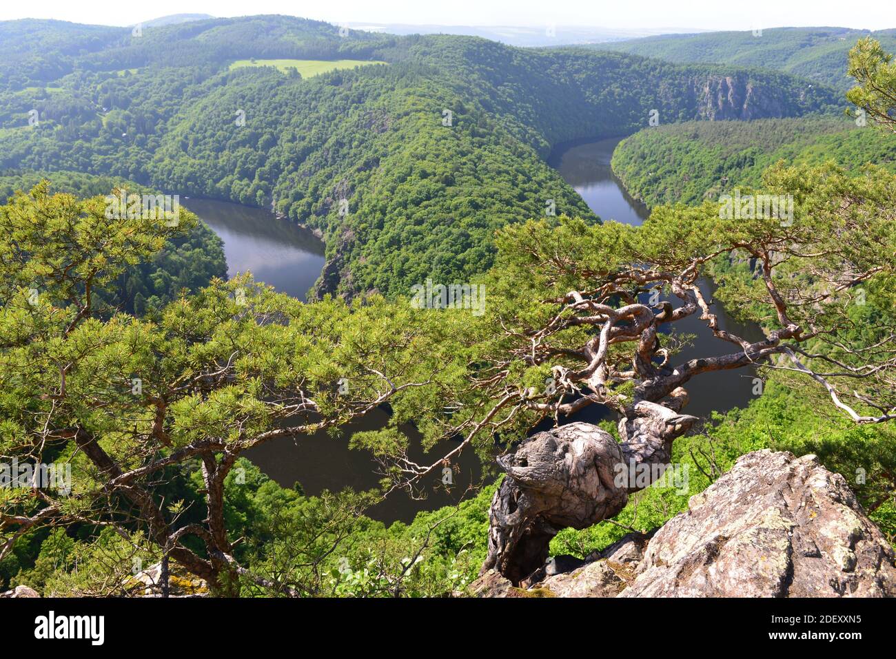 Maj lookout at Vltava river Stock Photo