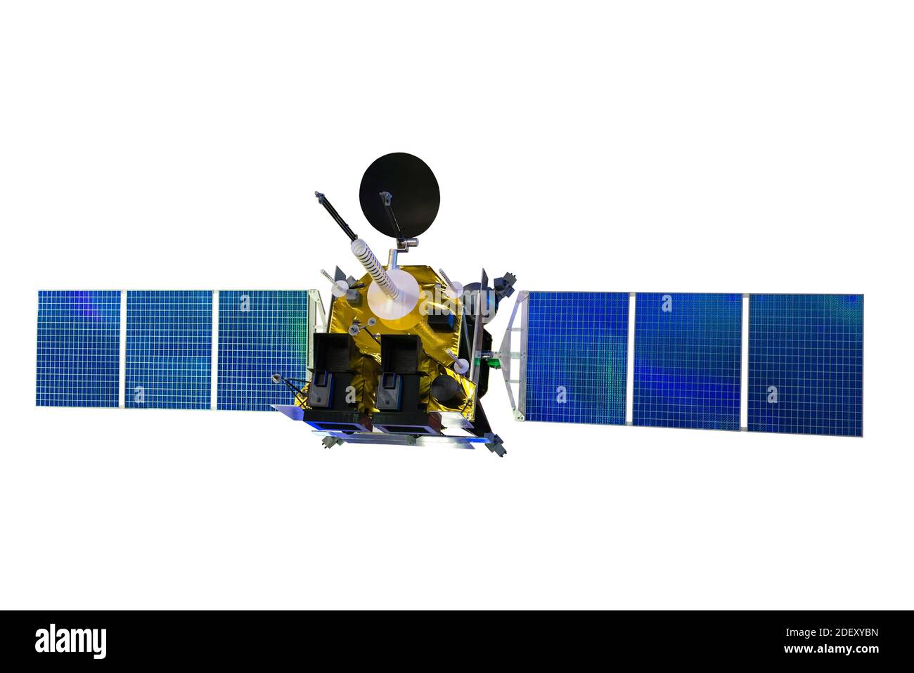 Model of the Telecommunication Companion with solar batteries Stock Photo
