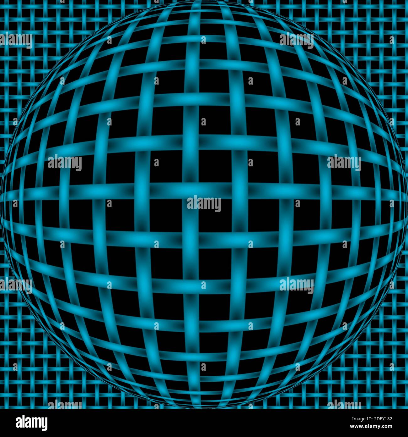 An illustration of an abstract blue background with a globe with a grid ...