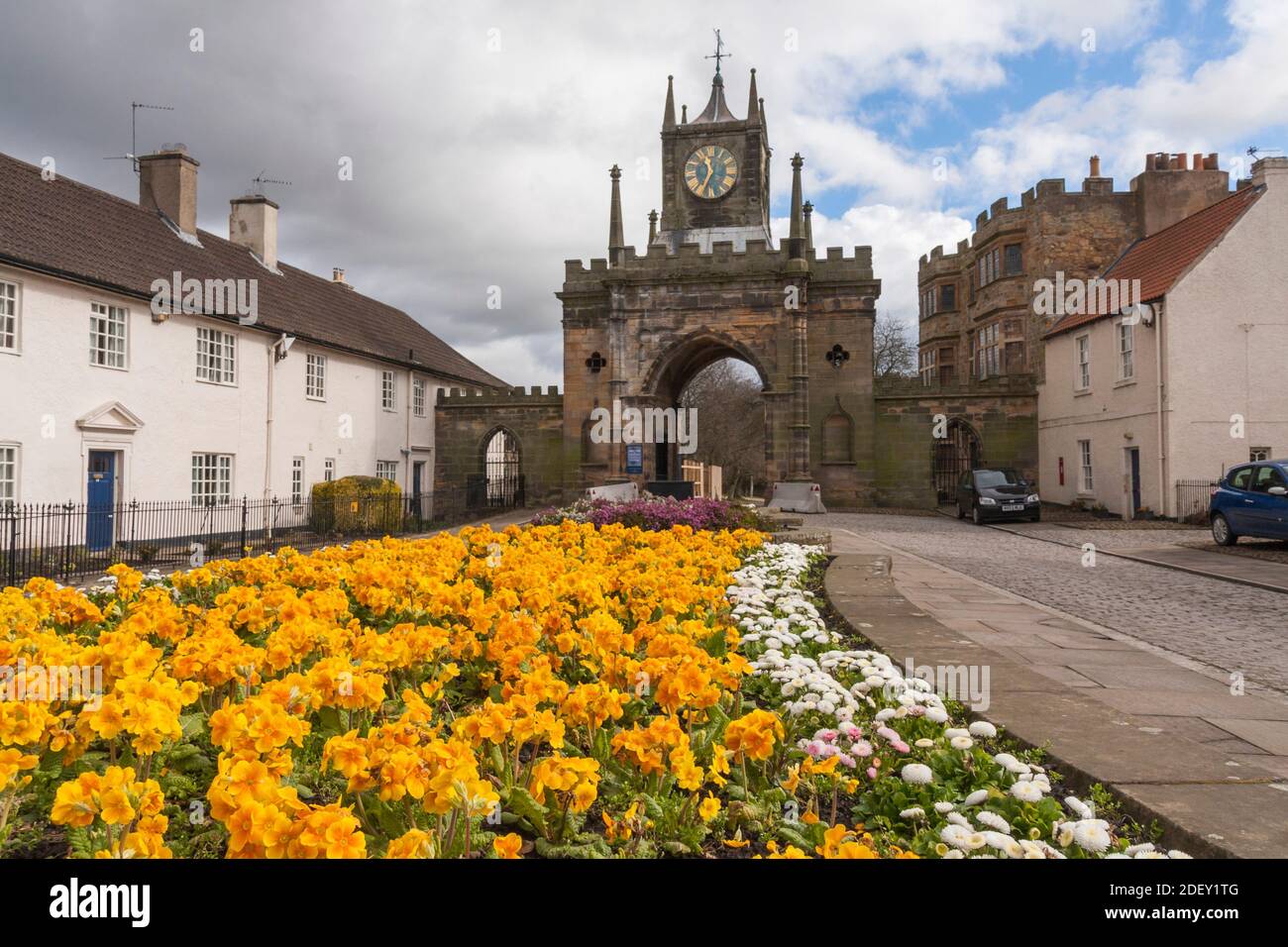 Entrance to Auckland Castle in Bishop Auckland,England,UK Stock Photo