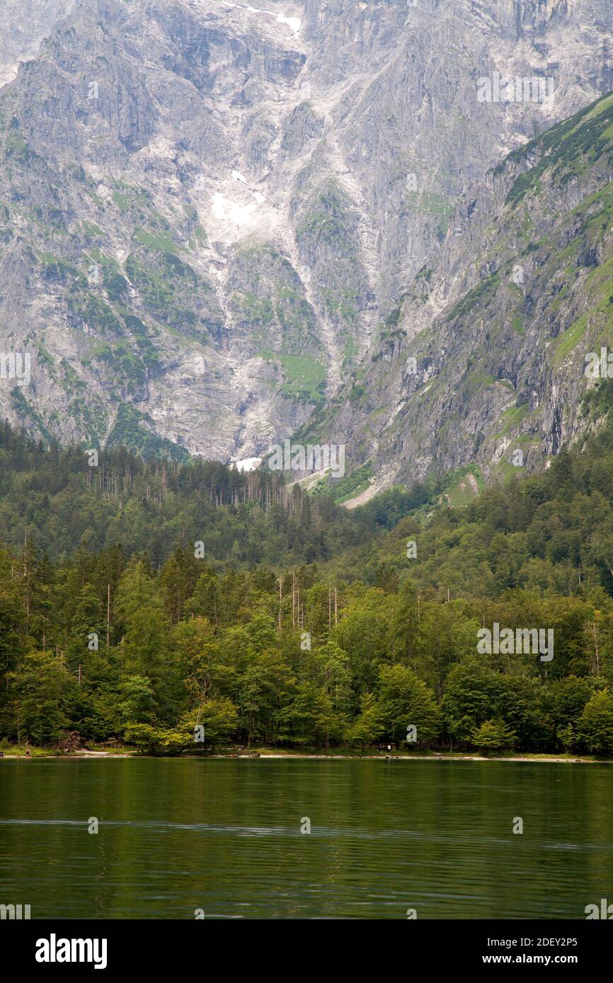 Lake Königssee with Watzmann massif, Berchtesgaden National Park ...
