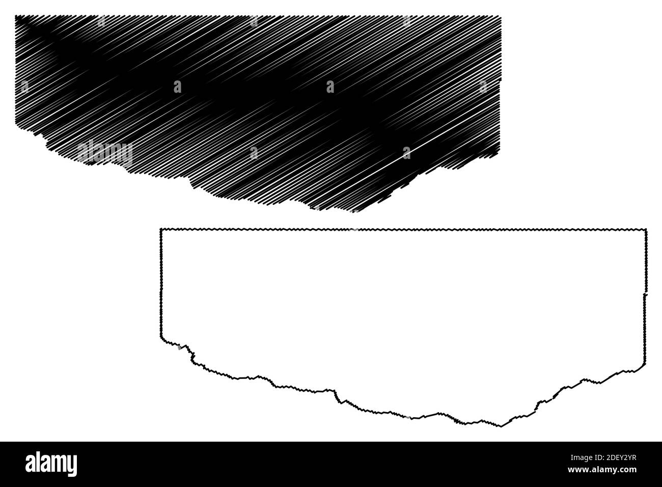 Keya Paha County, Nebraska (U.S. county, United States of America, USA, U.S., US) map vector illustration, scribble sketch Keya Paha map Stock Vector