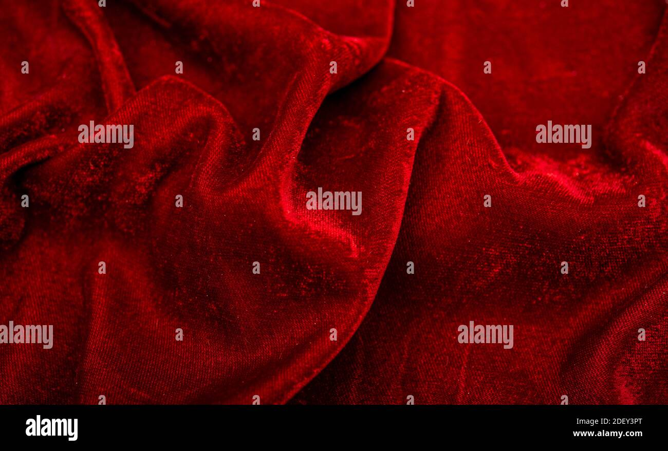 Closeup view of luxury velvet fabric making background banner Stock Photo