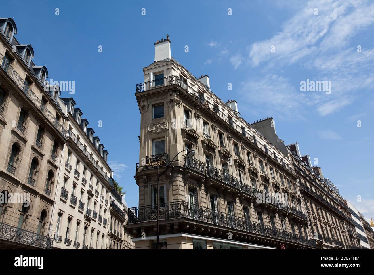 Facade of Buildings, Paris, Ile-de-France, France Stock Photo