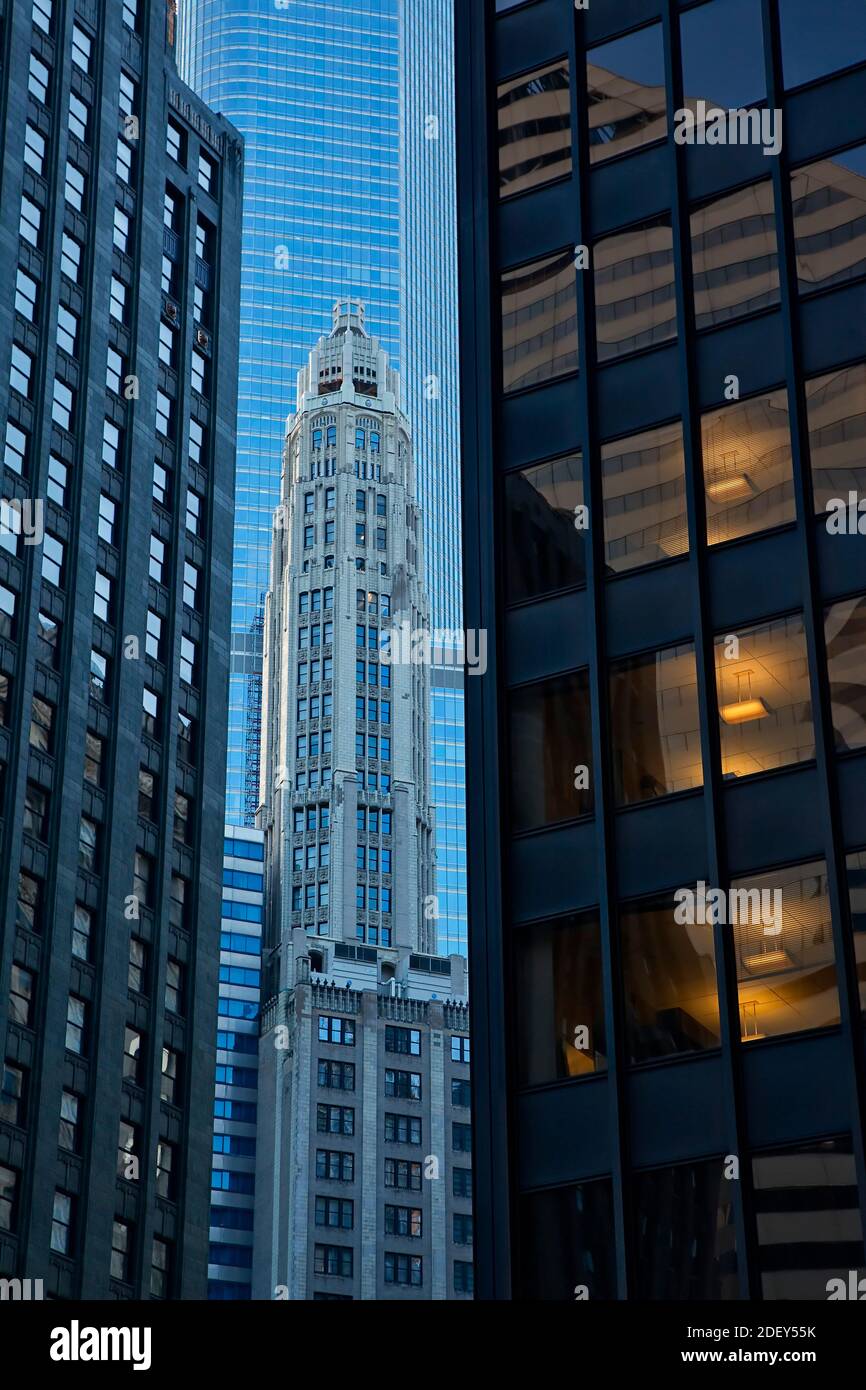 Mather Tower, Chicago, Illinois, USA Stock Photo