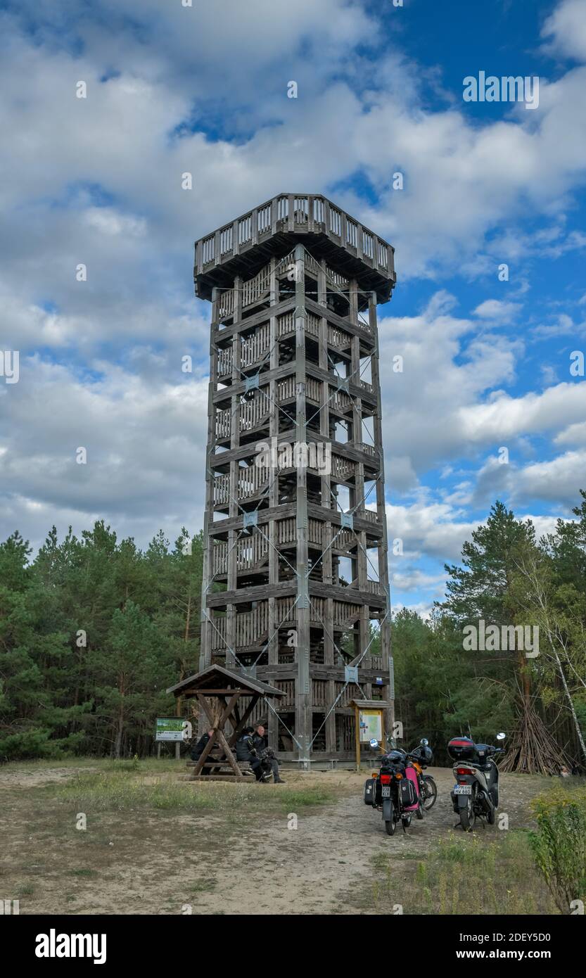 Trebbin Aussichtsturm, Löwendorfer Berg, Trebbin, Brandenburg, Deutschland ...